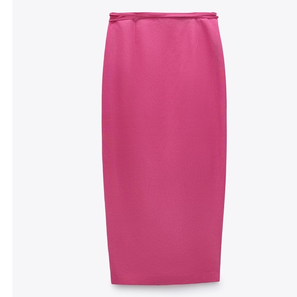 ZARA Wrap Pareo Midi Skirt - Picture 9 of 11